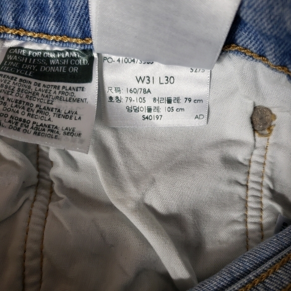 Levis 501 Womens Button Fly Light Wash Raw Hem Skinny Jeans-Size 31 - Picture 9 of 12